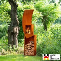 Home Deluxe - Kamin Swing - Maße: 220 x 60 x 36 cm i Feuerstelle Holzlager Holzaufbewahrung von Home Deluxe