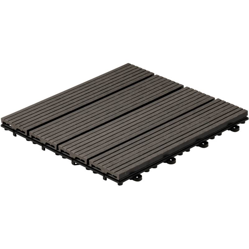 Home Deluxe KlickfliesenWPC Bavaro Anthrazit 30cm x 30cm, 6 m² von Home Deluxe