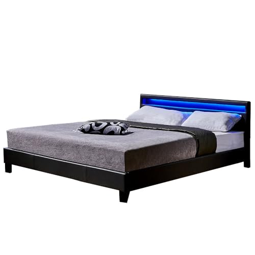 Home Deluxe - LED Bett Asteroid - Dunkelgrau, 180 x 200 cm - Inkl. Lattenrost I Polsterbett Design Bett inkl. Beleuchtung Home Deluxe - LED Bett Asteroid - Dunkelgrau, 180 x 200 cm - Inkl. Lattenrost I Polsterbett Design Bett inkl. Beleuchtung von Home Deluxe