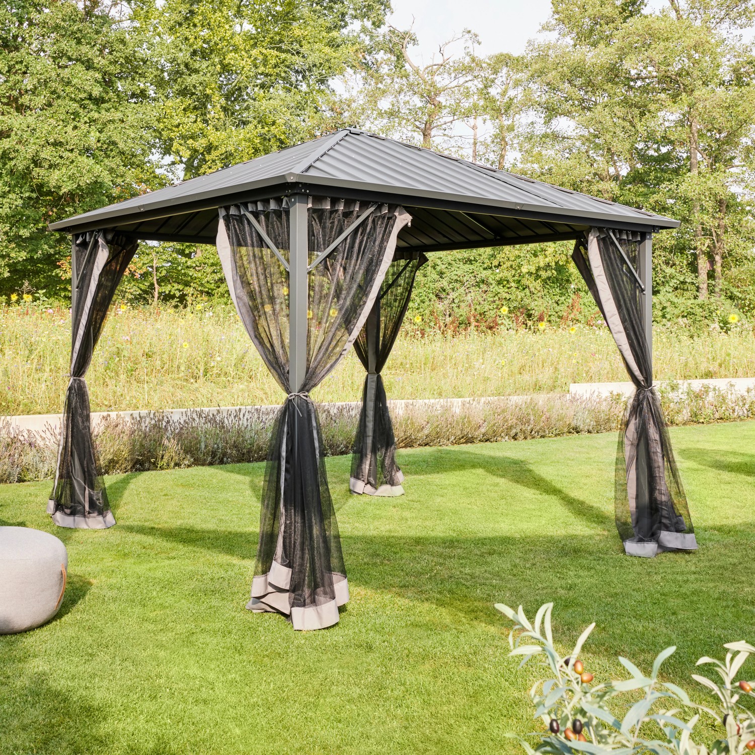 Home Deluxe Pavillon Azur 270 cm x 270 cm x 200 cm Solar-LED-Beleuchtung von Home Deluxe