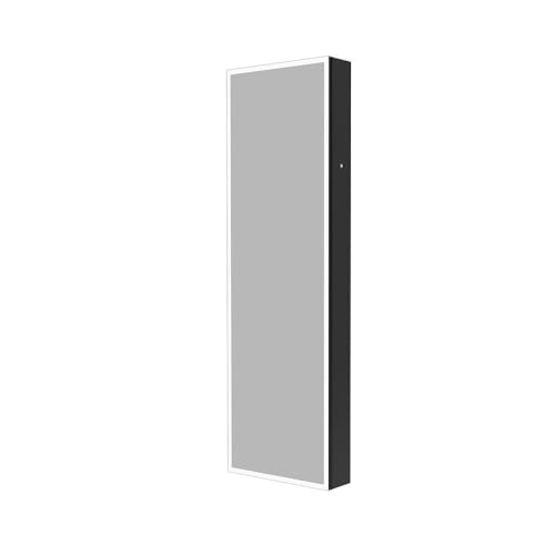 Home Deluxe LED-Spiegelschrank OSMO Schwarz - 50 x 160 cm I LED Spiegelschrank mit Steckdose, Beleuchteter Kosmetikspiegelschrank, Dimmbarer LED Badezimmerspiegelschrank, Antibeschlag LED von Home Deluxe