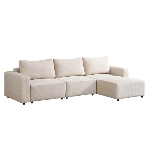 Home Deluxe Modulares Schlafsofa Vina L, Beige - inkl. Stauraum | Cordsofa, Sofa mit Schlaffunktion, Couch Home Deluxe Modulares Schlafsofa Vina L, Beige - inkl. Stauraum | Cordsofa, Sofa mit Schlaffunktion, Couch von Home Deluxe