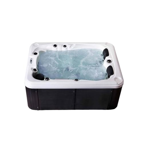 Home Deluxe - Outdoor Whirlpool - Beach Pure - Maße: 210 x 155 x 83 cm - Inkl. Heizung, 51 Massagedüsen und 24 Lichtquellen I Außen Whirlpool für 3 Personen von Home Deluxe