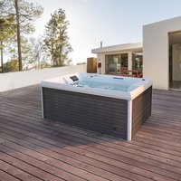 Outdoor Whirlpool stream pure 211 x 156 cm für 3 Personen Ausstattung: Pure Außen-Whirlpool Outdoorpool 24 Massagedüsen - Home Deluxe von Home Deluxe