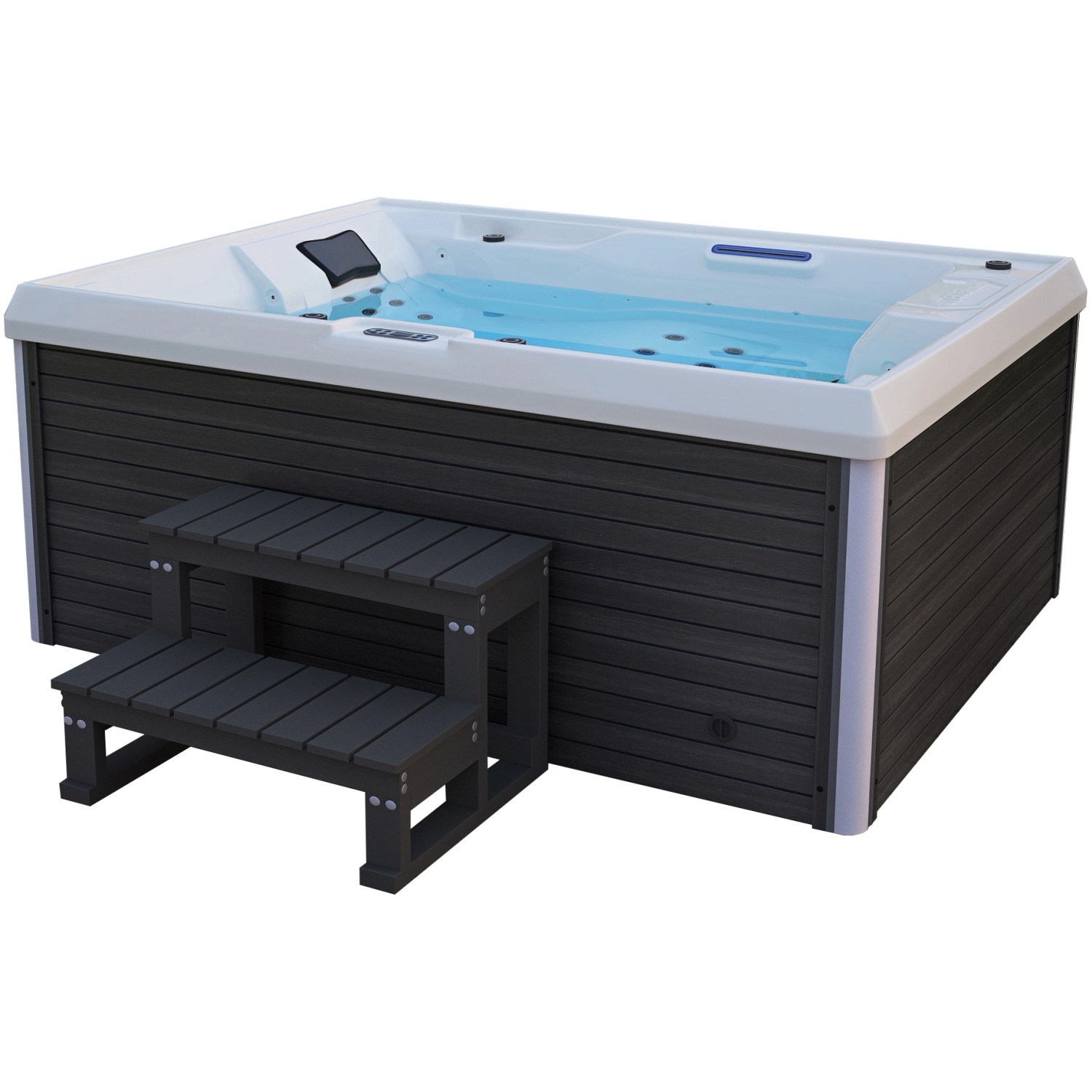 Home Deluxe Whirlpool Stream für 3 Personen 211 x 156,5 x 74,05 cm von Home Deluxe