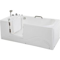 Seniorenbadewanne inkl. Whirlpool- vital m Links - Maße: 153 x 76 x 64cm - inkl. komplettem Zubehör i Badewanne mit Tür, Senioren Badewanne mit von Home Deluxe