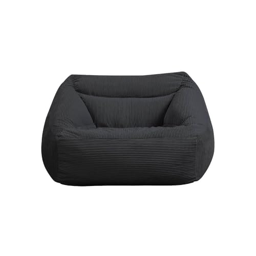 Home Deluxe - Sitzsack Cozy - Stoff: Samt Cord, Farbe: Anthrazit - Maße: 100 x 88 x 80 cm, inkl. Füllung I Sitzmöbel Bean Bag Sitzsäcke von Home Deluxe