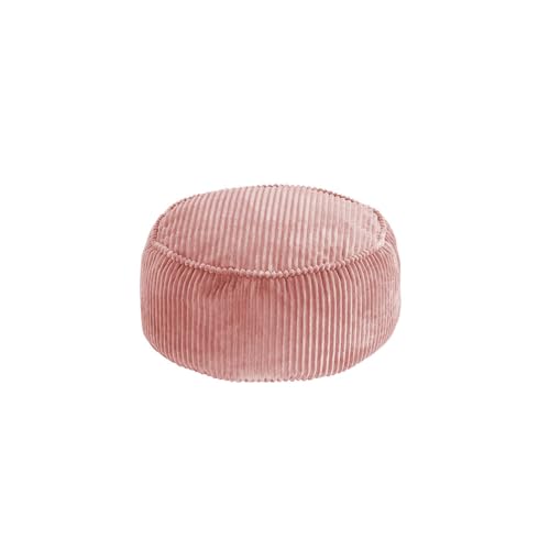 Home Deluxe – Sitzsack Hocker Calm – Farbe: Rosa, Maße: 42 x 42 x 25 cm I Pouf Fußhocker Sitzpouf Samt Hockerbezug Bodensitzkissen von Home Deluxe