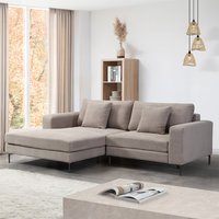 Home Deluxe Sofa BELLANO - 238 x 188 cm Cord Beige Links von Home Deluxe