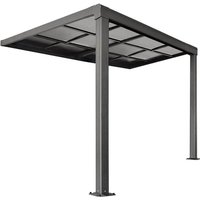 Terrassenüberdachung solis deluxe Farbe: Grau, Größe: 290 x 295 x 233 / 272 cm Terrassendach Pergola Überdachung Terrassenüberdachung - Home Deluxe von Home Deluxe