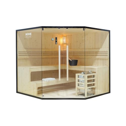 Home Deluxe - Traditionelle Sauna - Shadow XL Big - 200 x 200 x 190 cm - für 6 Personen - Fichtenholz, inkl. Saunaofen I Dampfsauna Aufgusssauna Home Deluxe - Traditionelle Sauna - Shadow XL Big - 200 x 200 x 190 cm - für 6 Personen - Fichtenholz, inkl. Saunaofen I Dampfsauna Aufgusssauna von Home Deluxe