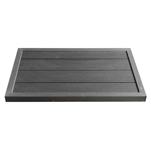 Home Deluxe - WPC Bodenplatte Gaia - Farbe: Anthrazit, 105 x 63 x 5,5 cm - rutschfest und Splitterfrei I Solarduschenzubehör Fußmatte von Home Deluxe
