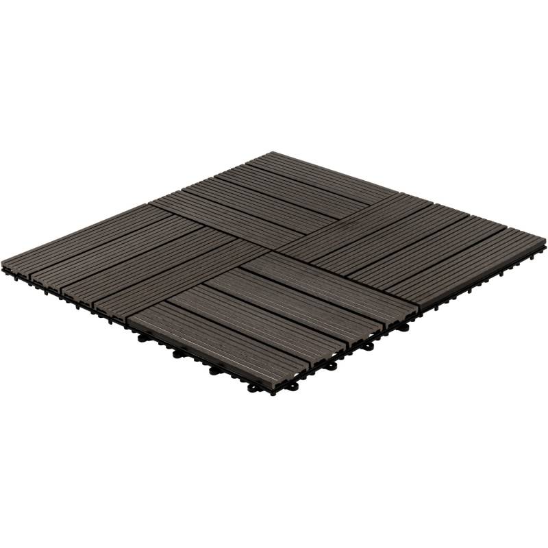 Home Deluxe KlickfliesenWPC Bavaro Anthrazit 30cm x 30cm, 9 m² von Home Deluxe