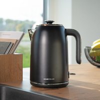 Home Deluxe - Wasserkocher noble - Matt Schwarz 1,5 l 2200 w Rostfreier Edelstahl 360° Basis Millimeter-Anzeige von Home Deluxe