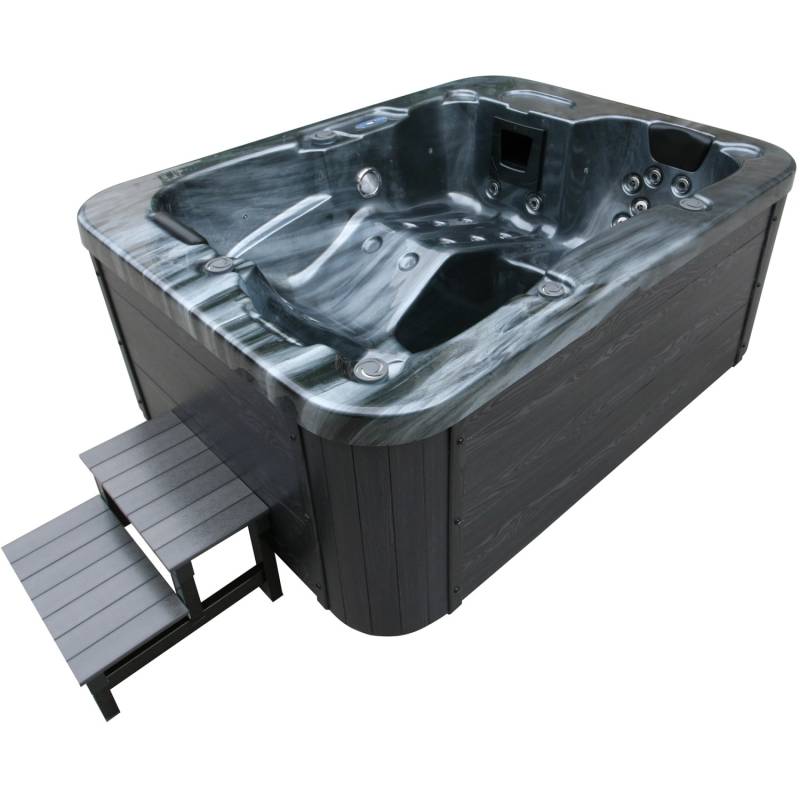 Home Deluxe Whirlpool Black Marble für 3 Personen 210 x 160 x 85 cm von Home Deluxe