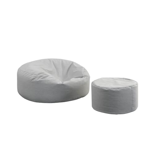 Home Deluxe XXL Outdoor Sitzsack Cloud mit Hocker - Hellgrau | wetterfester Sitzsack XXL, Sitzsack für draußen XXL, großer Outdoor Sitzsack Home Deluxe XXL Outdoor Sitzsack Cloud mit Hocker - Hellgrau | wetterfester Sitzsack XXL, Sitzsack für draußen XXL, großer Outdoor Sitzsack von Home Deluxe