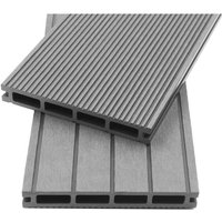 Home Deluxe - wpc Terrassendielen Komplettset (inkl. Unterkonstruktion) samana Farbe: Hellgrau, Größe: 50 m² wpc Terrassenboden Komplettset von Home Deluxe