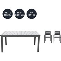 Garten-Sitzgruppe casa madera i Tisch & 2 Stühle - Home Deluxe von Home Deluxe