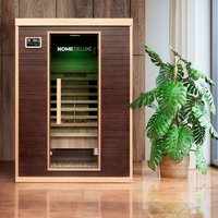 Home Deluxe - Infrarotkabine – Moreno - m – Vollspektrumstrahler – Holz: Hemlocktanne - Maße: 135 x 105 x 190 cm i Infrarotsauna für 2 Personen, von Home Deluxe