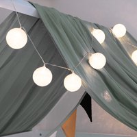 LED-Lichterkette mit Baumwolle Kugel von Home Deluxe