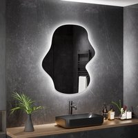 Home Deluxe - LED-Spiegel lace asymmetrisch - 60 x 80 cm led Spiegel Asymmetrischer Spiegel Beleuchteter Spiegel von Home Deluxe