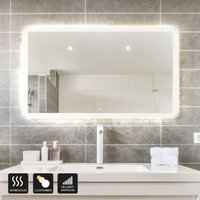 Home Deluxe - LED-Spiegel Rechteckig nola Größe: 90 x 70 cm LED-Spiegel Spiegel Schminkspiegel Badezimmerspiegel von Home Deluxe