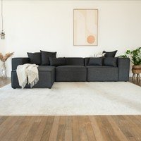 Modulares Sofa VERONA - L Anthrazit von Home Deluxe