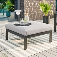 Gartenmöbel Set - rio - Schwarz, Größe: xs - bestehend aus 1x Hocker - inkl. Kissen i Gartensitzgruppe Gartenlounge Balkonmöbel - Home Deluxe von Home Deluxe