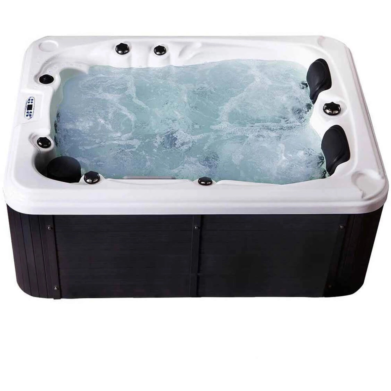 Home Deluxe Outdoor Whirlpool Beach Pure 210 x 155 x 83 cm Dunkelgrau-Weiß von Home Deluxe