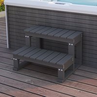 Home Deluxe - Outdoor Whirlpool Treppe masi - Maße Maße: 62 x 54 x 40 cm i Whirlpool Stufen, Treppe, Whirlpool Einstieg von Home Deluxe