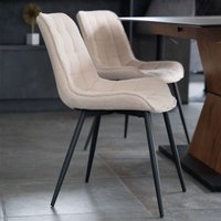 Polsterstuhl Esszimmer Cord ikalo Farbe: Beige, Menge: 2 Stuhl Polsterstuhl Esszimmerstuhl Esszimmerstühle - Home Deluxe von Home Deluxe