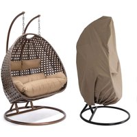 Polyrattan Hängesessel TWIN Braun inkl. Regenabdeckung Polyrattan Hängesessel TWIN Braun inkl. Regenabdeckung von Home Deluxe