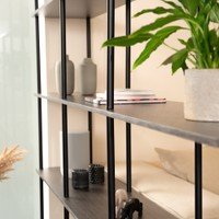 Regal INDU Dark Oak -140 x 35 x 110 cm von Home Deluxe