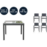 Sitzgruppe VERANO MADERA 4 Stühle von Home Deluxe