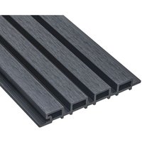 Wpc Fassadenverkleidung duvar Farbe: Anthrazit, Größe: 18 m² Fassadenverkleidung Wandverkleidung Paneele Wandpaneele - Home Deluxe von Home Deluxe