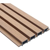Wpc Fassadenverkleidung duvar Farbe: Teak, Größe: 2 m² Fassadenverkleidung Wandverkleidung Paneele Wandpaneele - Home Deluxe von Home Deluxe