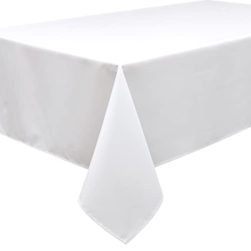 Home Direct Quadratische Tischdecke Textil 180 x 180 cm, Farbe wählbar Weiß von Home Direct