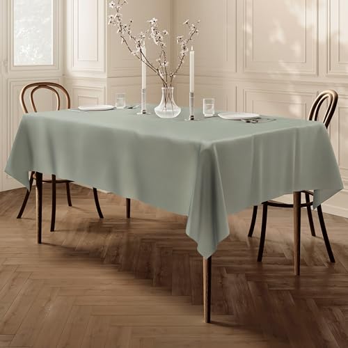 Qualitäts Tischdecke Textil Eckig 140 x 180 cm, Salbeigrün von Home Direct