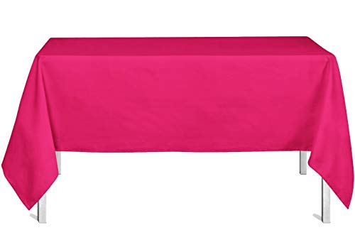 Home Direct Qualitäts Tischdecke Textil Eckig 140 x 240 cm, Fuchsia Rosa von Home Direct