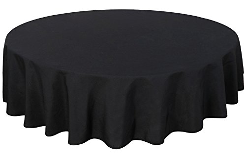 Home Direct Qualitäts Tischdecke Textil Rund 140 cm, Farbe wählbar Schwarz von Home Direct