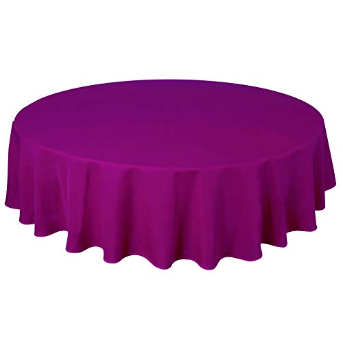 Qualitäts Tischdecke Textil Rund 140 cm, Farbe wählbar Violett von Home Direct