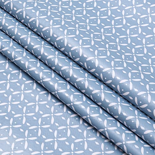 Home Direct Wachstuch Tischdecke Abwaschbar Eckig 140 x 180 cm Blau Grau von Home Direct