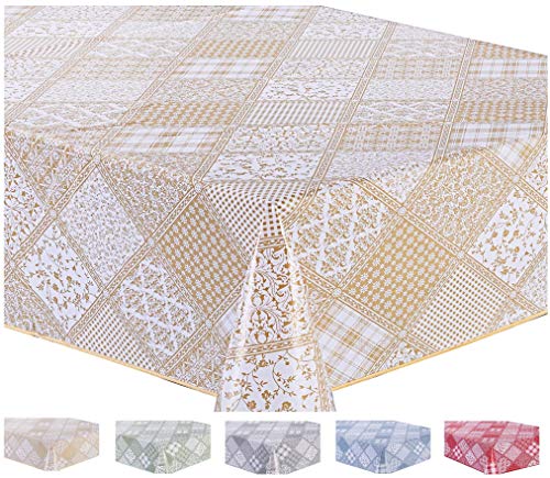 Wachstuch Tischdecke Abwaschbar Eckig 140 x 240 cm Beige Wachstuch Tischdecke Abwaschbar Eckig 140 x 240 cm Beige von Home Direct