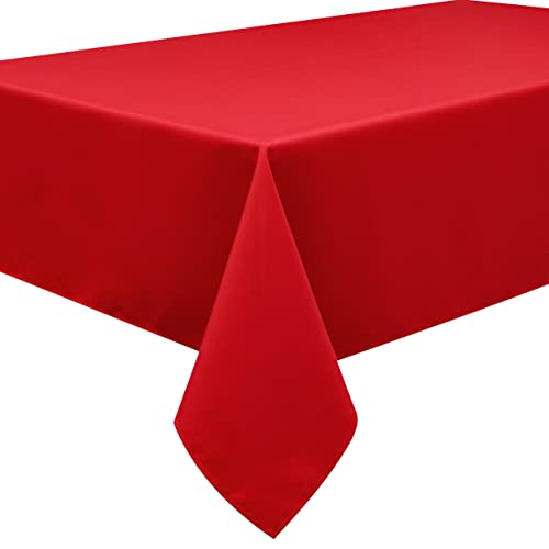 Qualitäts Tischdecke Textil Eckig 140 x 240 cm, Farbe wählbar Rot von Home Direct