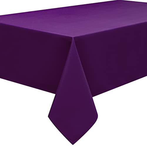 Home Direct Qualitäts Tischdecke Textil Eckig 150 x 300 cm, Farbe wählbar Violett von Home Direct