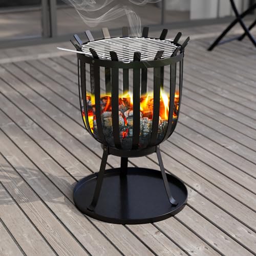 Home Discount Feuerschale aus Stahl Outdoor Garden Terrassenstrahler Fire Burning Brenner Warenkorb BBQ Grill, Sqaure oder rund, Quadrat von Fire Vida