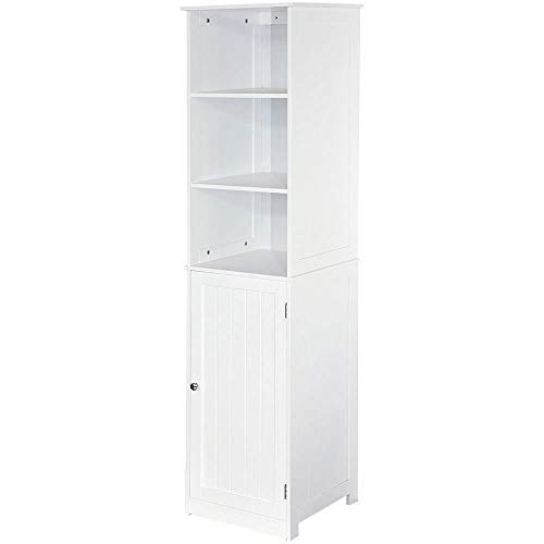 Home Discount priano Badezimmerschrank Schrank Boden Stehend Tallboy Einheit, weiß von Bath Vida