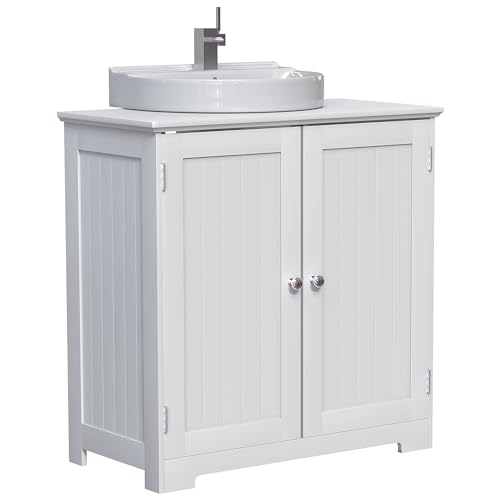 Home Discount priano unter Waschbecken Badezimmer Unterschrank Schrank Waschbecken Einheit, stehend, weiß, 60 x 60 x 30 cm von Bath Vida