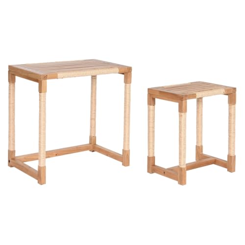 Home ESPRIT 2er Set Tische Natur Seil Fichte 58 x 38 x 60 cm Home ESPRIT 2er Set Tische Natur Seil Fichte 58 x 38 x 60 cm von Home ESPRIT
