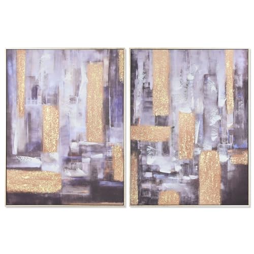 Home ESPRIT Abstraktes modernes Bild, 62 x 4,5 x 82 cm, 2 Stück von Home ESPRIT